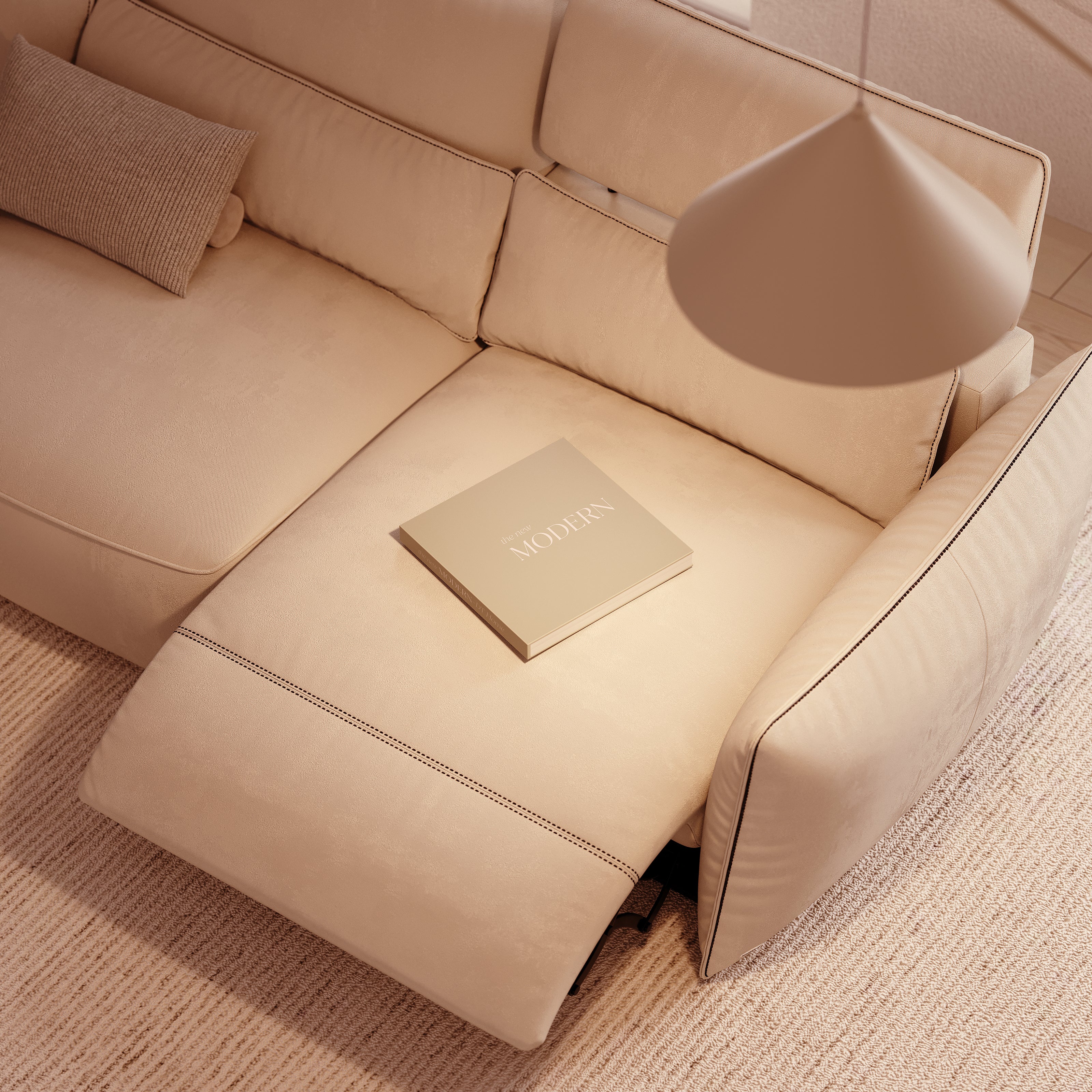 The New Modern minimal design coffee table book by DT Home in a Japandi style interior.